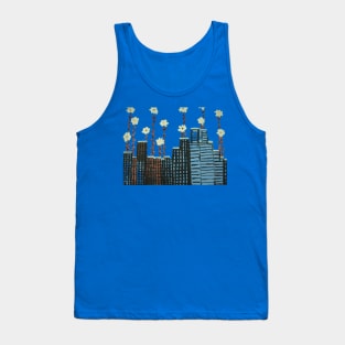 blue skyline with roof gardens Tank Top